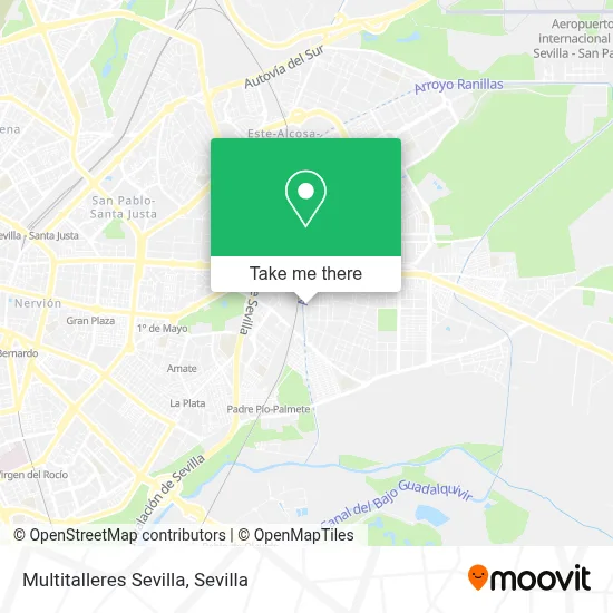 Multitalleres Sevilla map