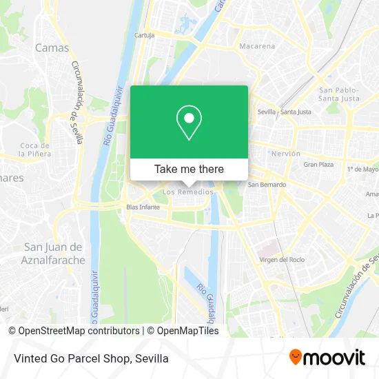 Vinted Go Parcel Shop map