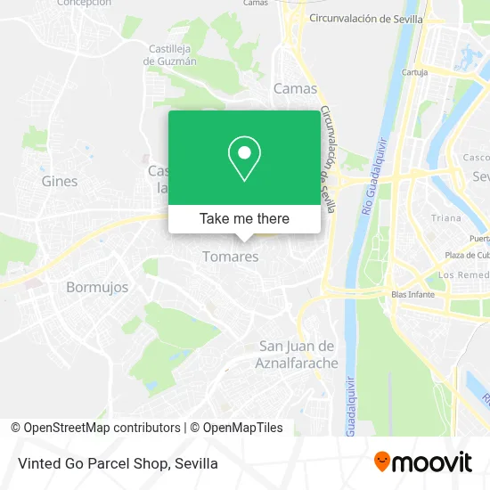Vinted Go Parcel Shop map