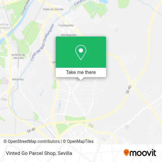 Vinted Go Parcel Shop map