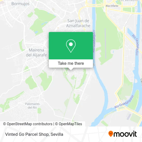 Vinted Go Parcel Shop map