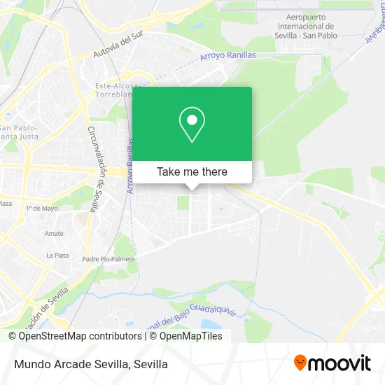 Mundo Arcade Sevilla map