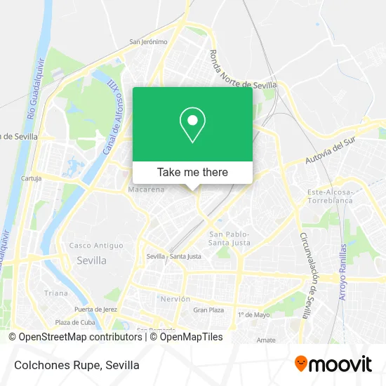 Colchones Rupe map