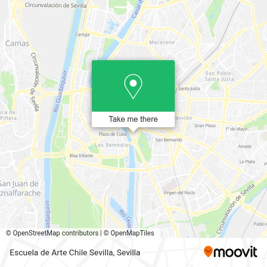 Escuela de Arte Chile Sevilla map