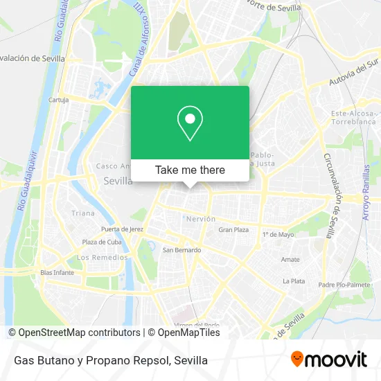 Gas Butano y Propano Repsol map