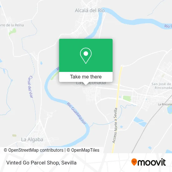 Vinted Go Parcel Shop map