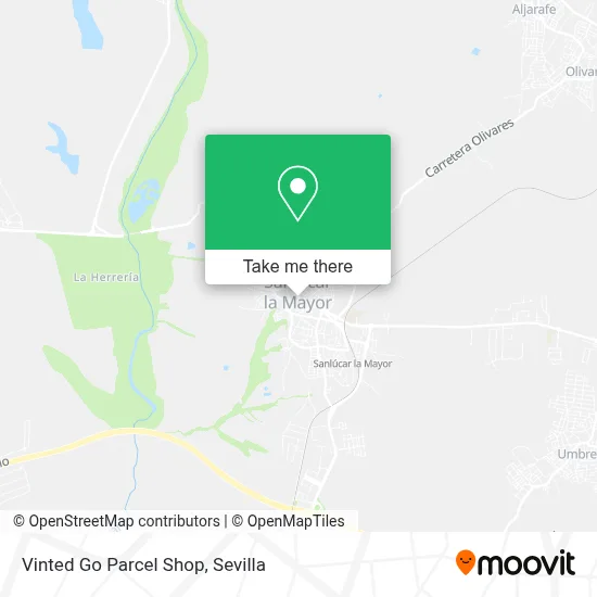 Vinted Go Parcel Shop map