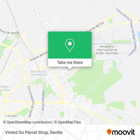 Vinted Go Parcel Shop map