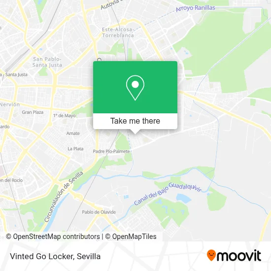 Vinted Go Locker map