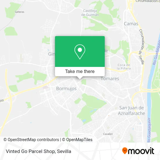 Vinted Go Parcel Shop map