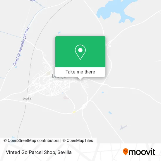 Vinted Go Parcel Shop map
