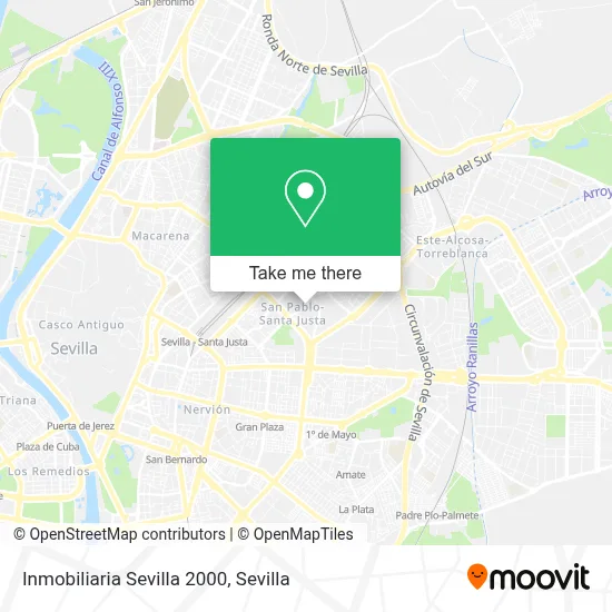Inmobiliaria Sevilla 2000 map