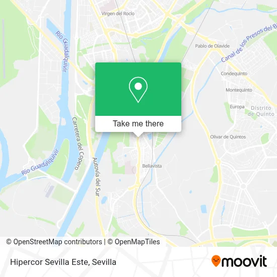 Hipercor Sevilla Este map