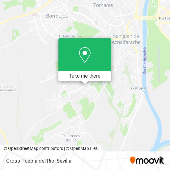 Cross Puebla del Río map