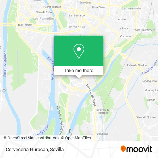 Cervecería Huracán map