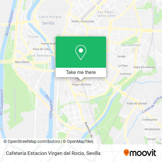 mapa Cafeteria Estacion Virgen del Rocio