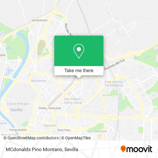 MCdonalds Pino Montano map