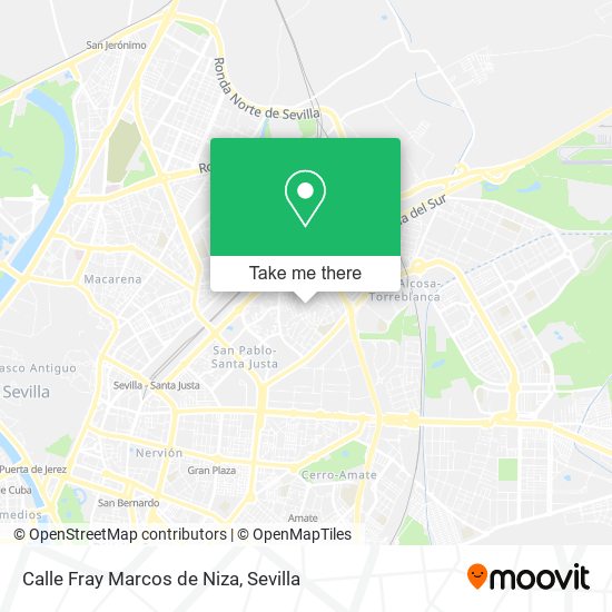 Calle Fray Marcos de Niza map