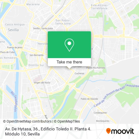 mapa Av. De Hytasa, 36., Edificio Toledo II. Planta 4. Módulo 10