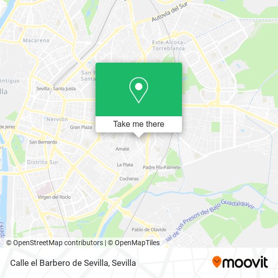mapa Calle el Barbero de Sevilla