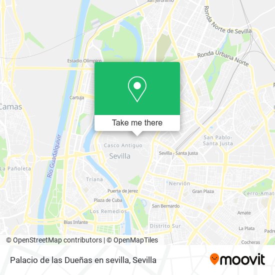 Palacio de las Dueñas en sevilla map