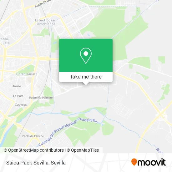 Saica Pack Sevilla map