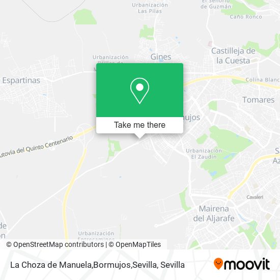 mapa La Choza de Manuela,Bormujos,Sevilla