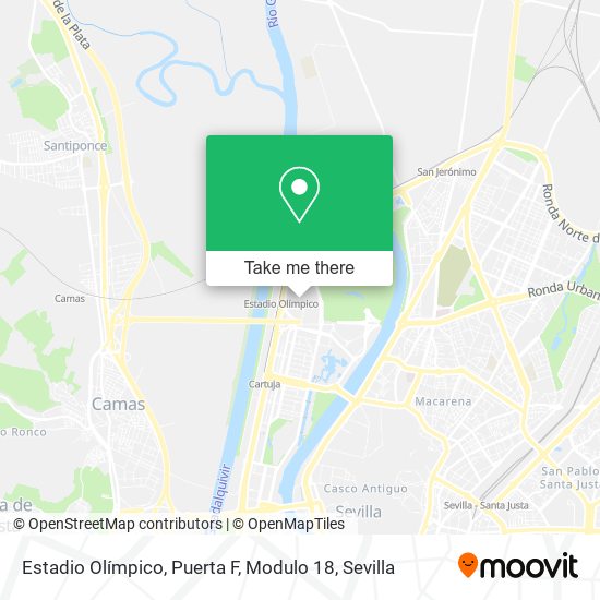 Estadio Olímpico, Puerta F, Modulo 18 map