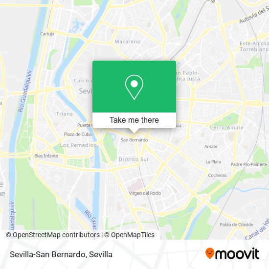 Sevilla-San Bernardo map