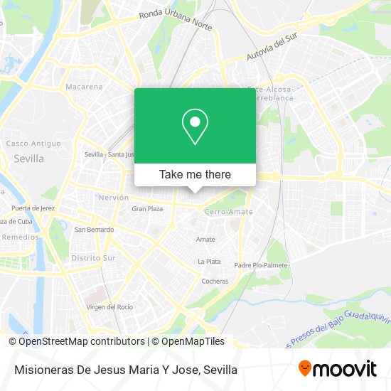 Misioneras De Jesus Maria Y Jose map