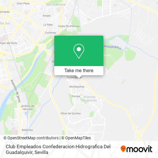 Club Empleados Confederacion Hidrografica Del Guadalquivir map