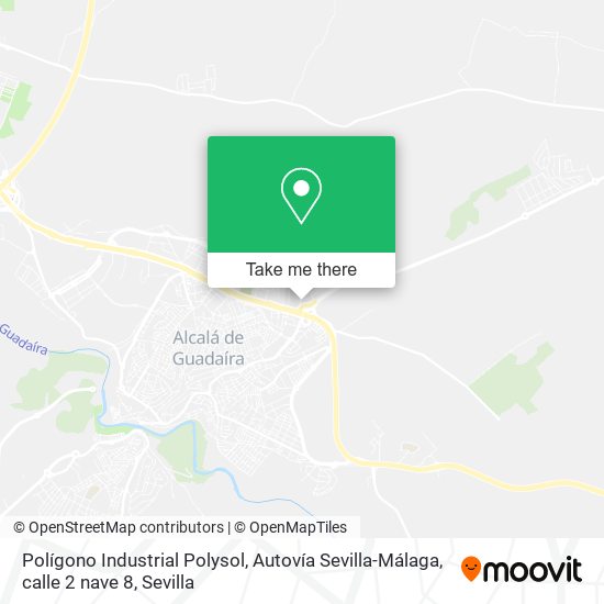 mapa Polígono Industrial Polysol, Autovía Sevilla-Málaga, calle 2 nave 8