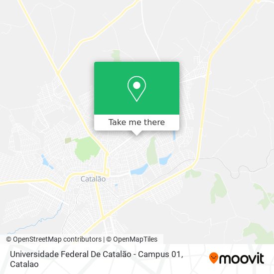 Mapa Universidade Federal De Catalão - Campus 01