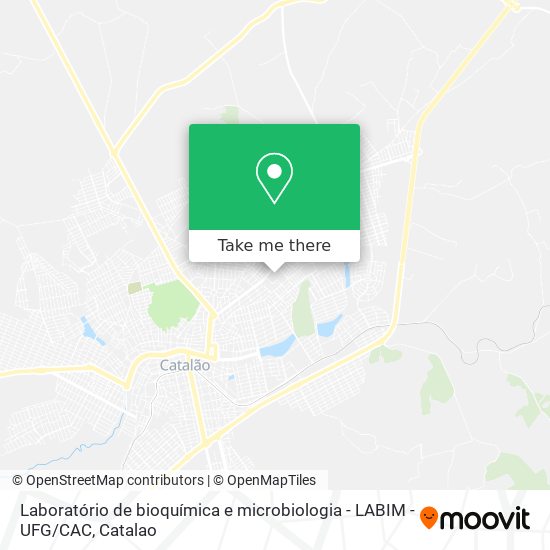 Mapa Laboratório de bioquímica e microbiologia - LABIM - UFG / CAC