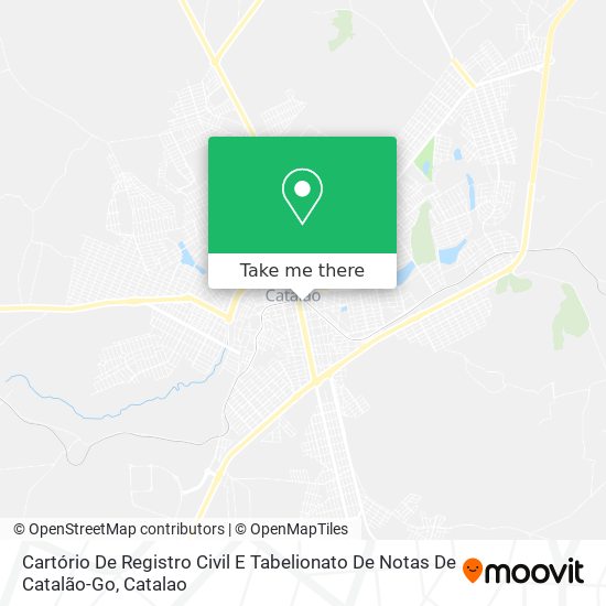 Cartório De Registro Civil E Tabelionato De Notas De Catalão-Go map