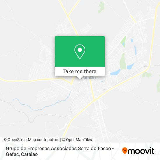 Mapa Grupo de Empresas Associadas Serra do Facao - Gefac