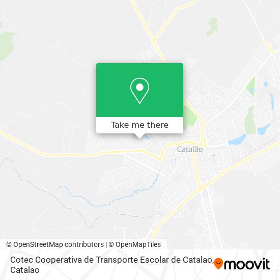 Mapa Cotec Cooperativa de Transporte Escolar de Catalao