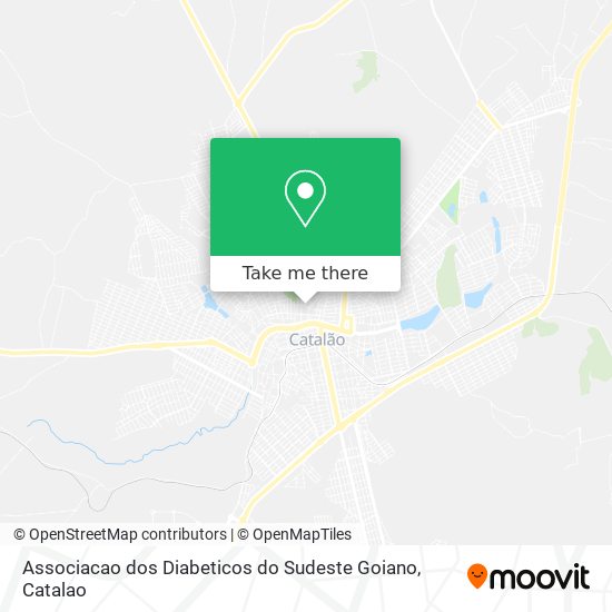 Mapa Associacao dos Diabeticos do Sudeste Goiano