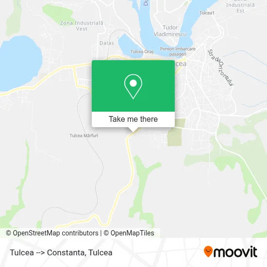 Tulcea --> Constanta map