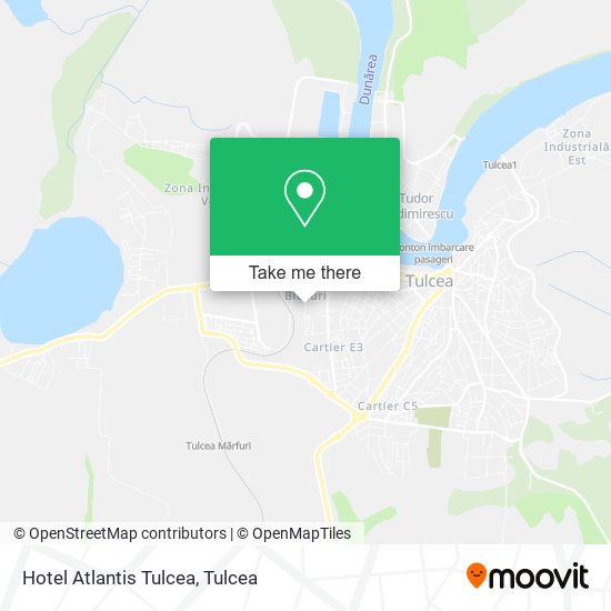 Hotel Atlantis Tulcea map