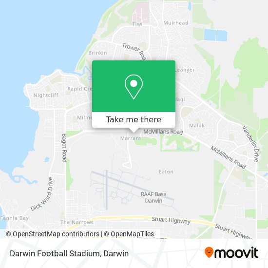 Mapa Darwin Football Stadium