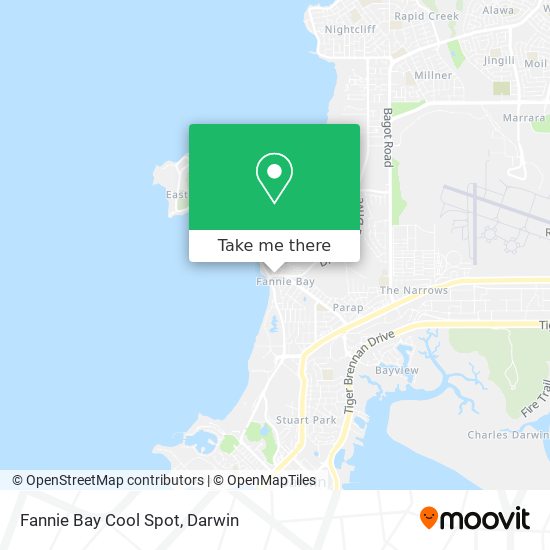 Mapa Fannie Bay Cool Spot