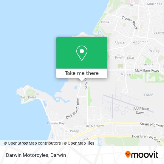 Mapa Darwin Motorcyles