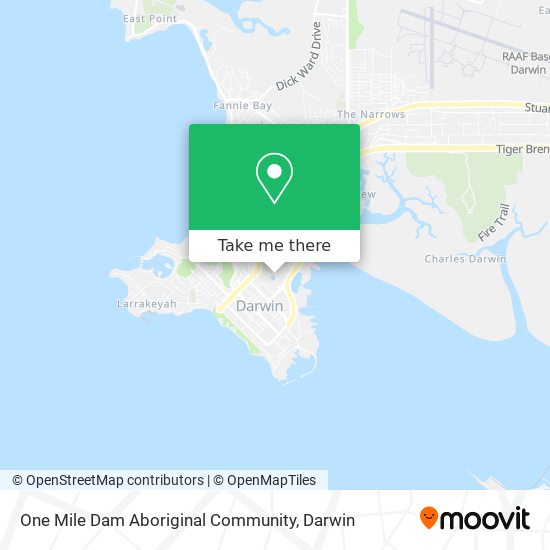 One Mile Dam Aboriginal Community map