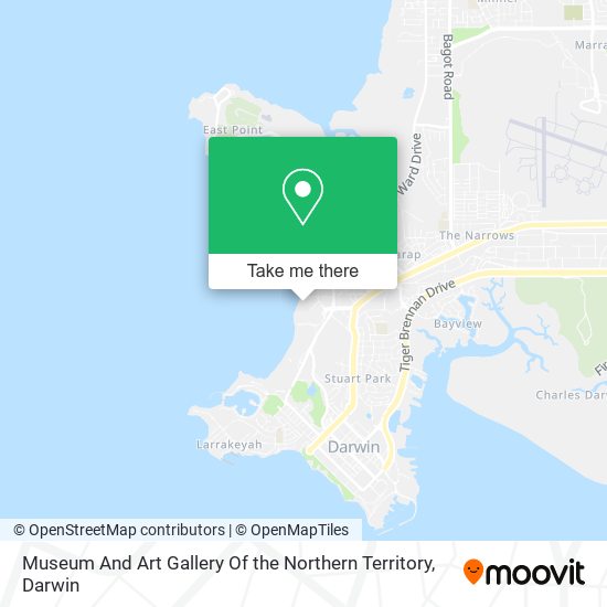 Museum And Art Gallery Of the Northern Territory map
