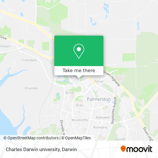Charles Darwin university map