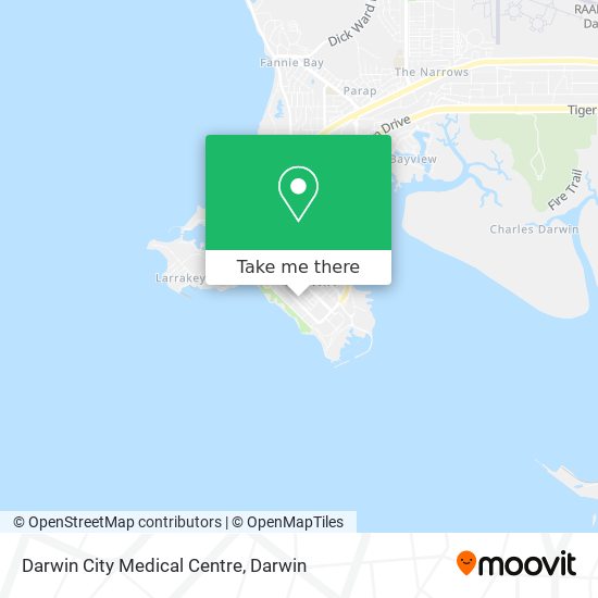 Mapa Darwin City Medical Centre