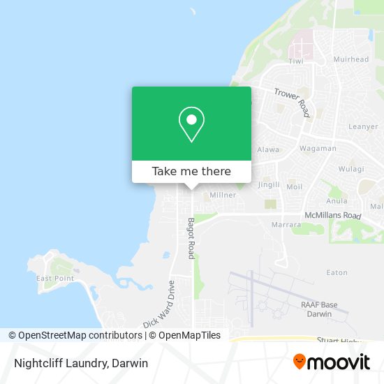 Mapa Nightcliff Laundry