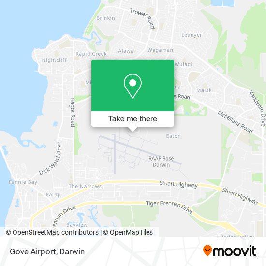 Gove Airport map