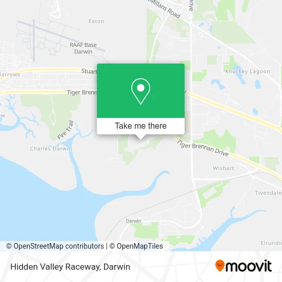 Mapa Hidden Valley Raceway